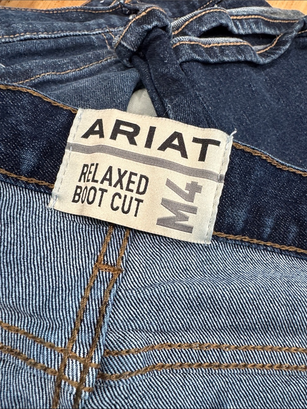 Ariat Relaxed Boot Cut Jeans in Dark Blue Denim